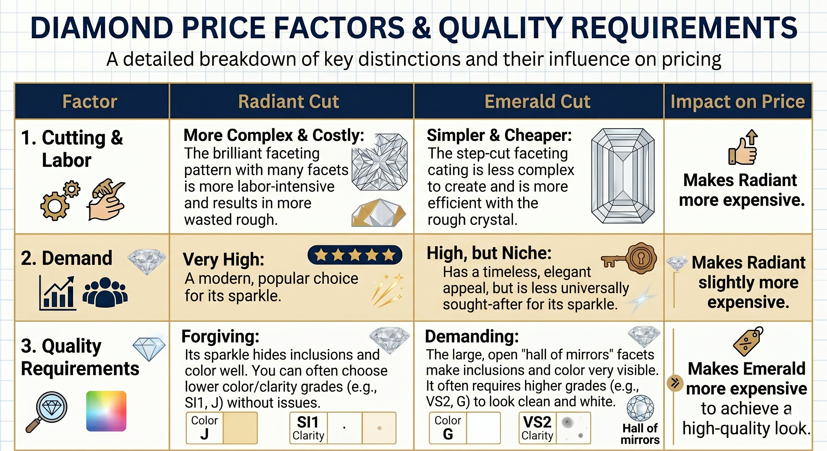 cutting cost demand and quality requirements